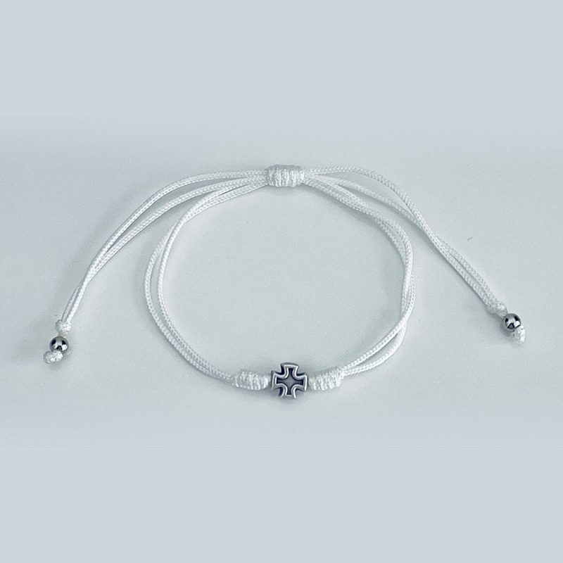 cross_clear_bracelet_two_strings_white_thread-ccb7-x