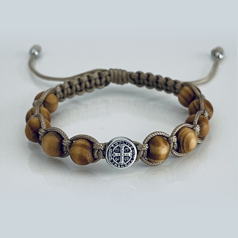 olive_one_st_benedict_bracelet_tan_thread-osbb5-x