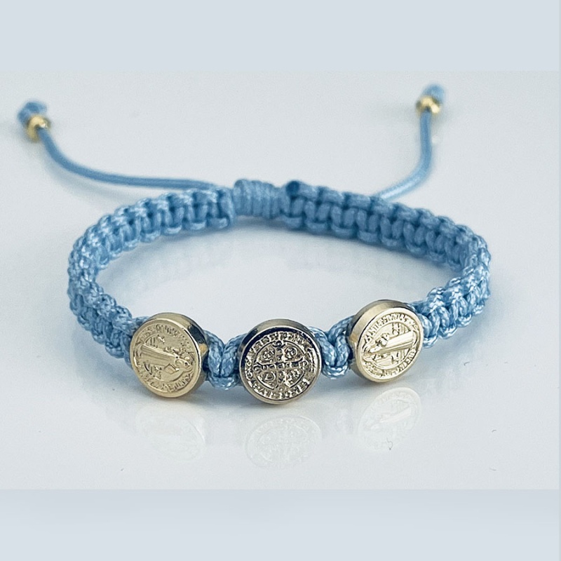 st_benedict_gold_bracelet_light_blue_thread_kids-sbgbk11-x