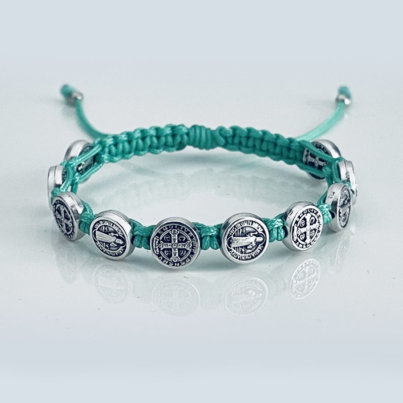 st_benedict_silver_bracelet_turqouise_thread-sbsb9-x