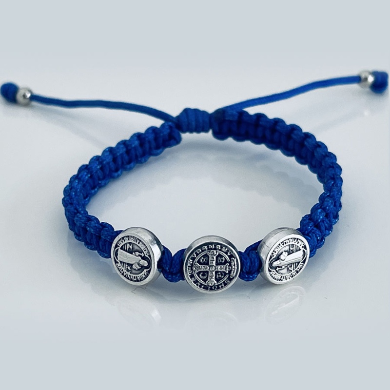 st_benedict_silver_child_bracelet_royal_blue_threa-sbscb10-x