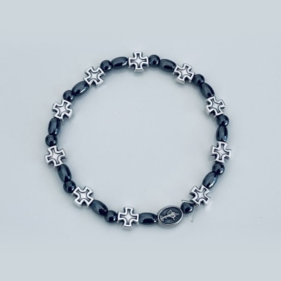 silver_cross_bracelet_with_hematite_beads-scbhb-x