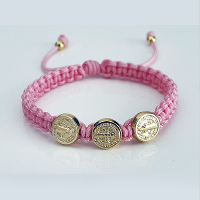 St Benedict gold bracelet kids
