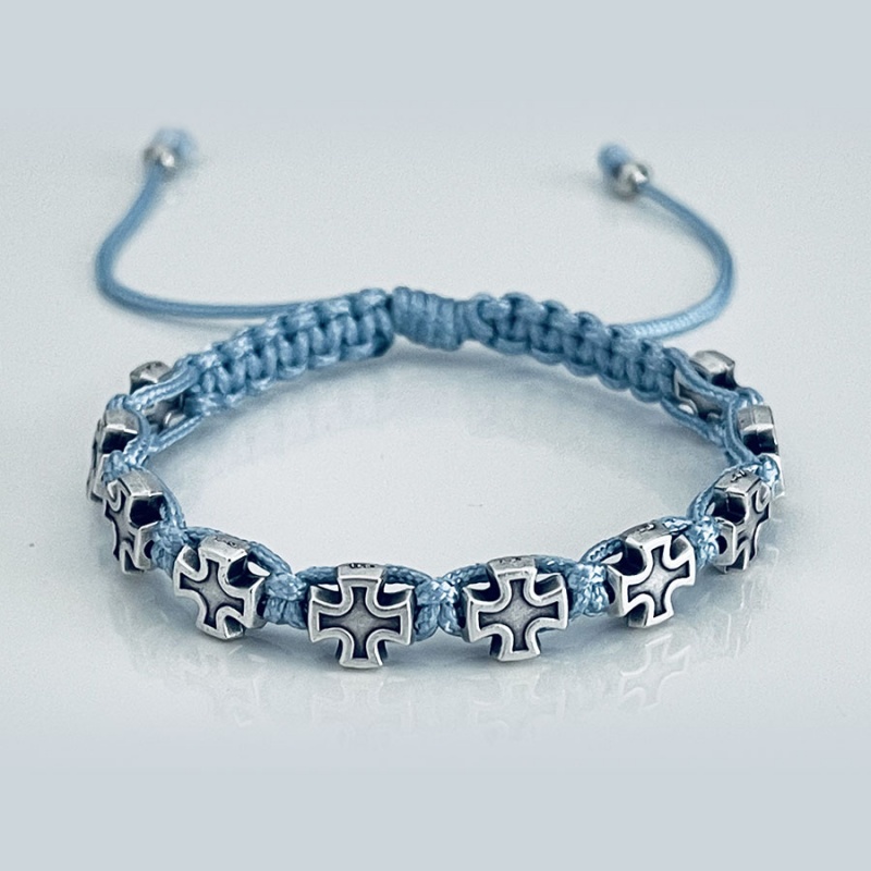cross_silver_clear_bracelet_light_blue_thread-cscb11-x