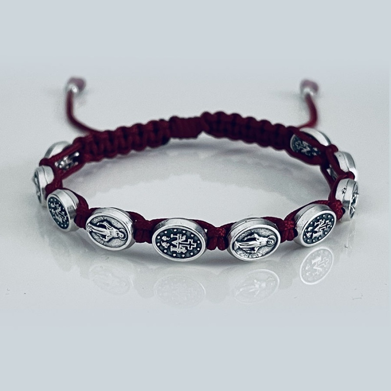 miraculous_silver_bracelet_maroon_thread-msb19-x