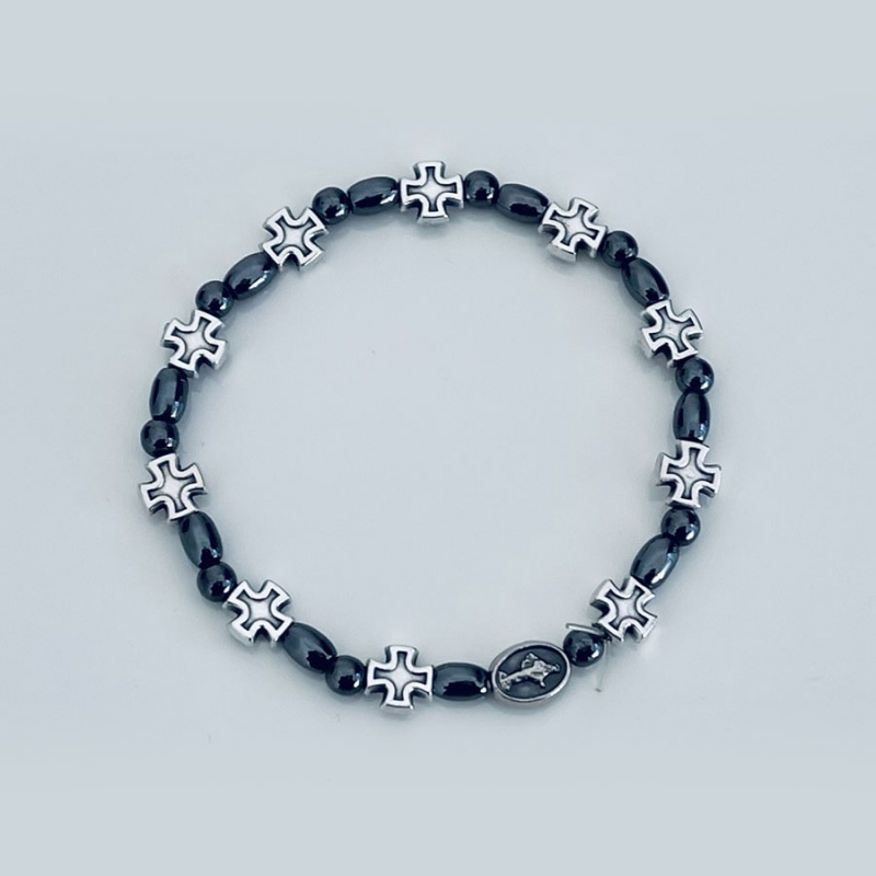 silver_cross_bracelet_with_hematite_beads-scbhb-x