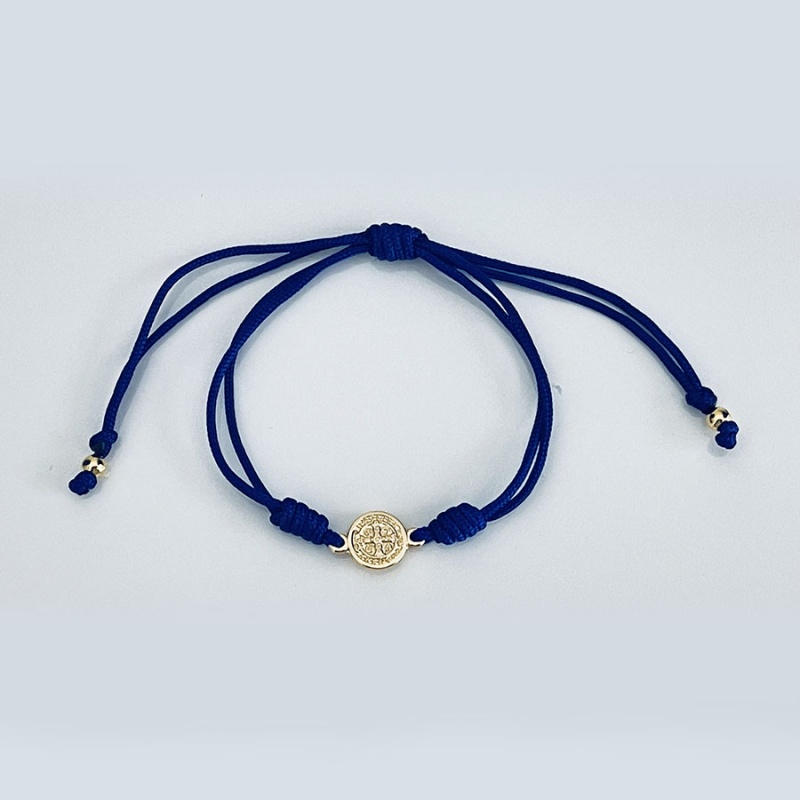 st_benedict_gold_string_bracelet_royal_blue_thread-sbgsb10-x